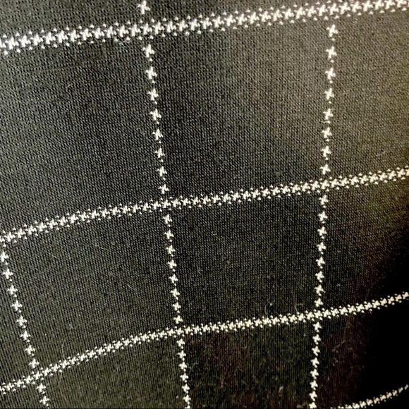 Michel Studio black short sleeve windowpane check print shift dress - Picture 5 of 6